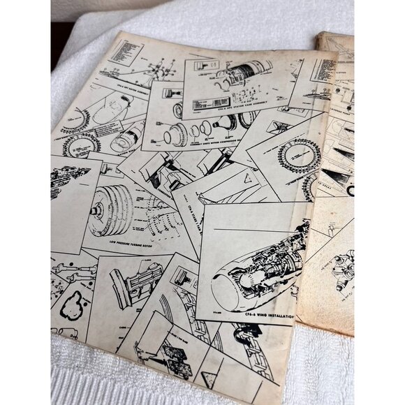 1970s General Electric CF6-6 Basic Engine Systems Student Notebooks Manuals - Picture 6 of 12